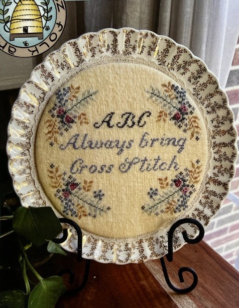 Plate-i-tudes: ABC Always Bring Cross Stitch by Annie Beez Folk